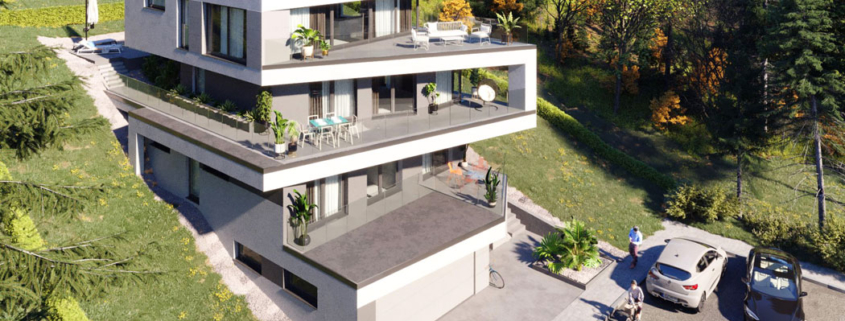 Modernes Einfamilienhaus mit Terrassen