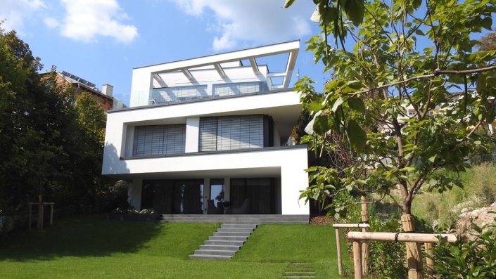 Architektenhaus moedling mit terrassen