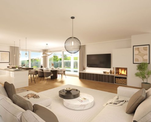 Wohnzimmer-der-Villa-Perchtoldsdorf Villa Perchtoldsdorf Wohnzimmer