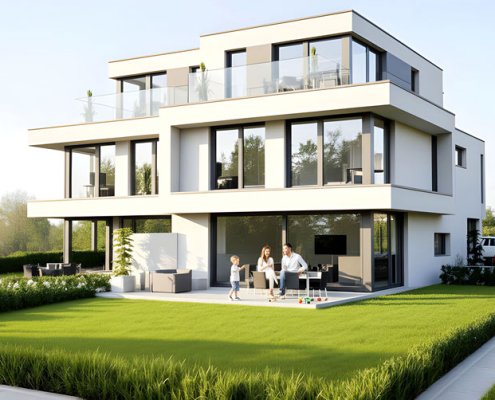 modernes Doppelhaus in Mödling
